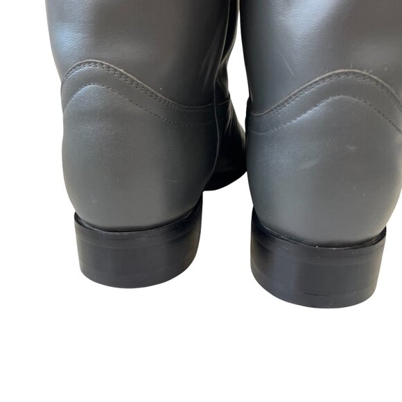 Diamond J Mens Leather Cowboy Boots Gray Size 9.5D Western Style Made In Mexico - Picture 13 of 14